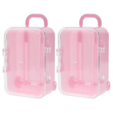 2X Mini Scooter rosa maleta de viaje caja de dulces personalidad caja de dulces de boda equipaje cubierta de carrito