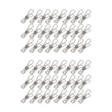 48 stuks roestvrijstalen draadclip multifunctionele clip utility clip pinnen hangende clip kantoorsluiting