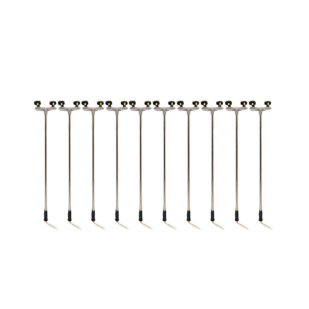 Lampadaire à 2 Led, échelle 1:100, Mini lampadaire, 10 pièces