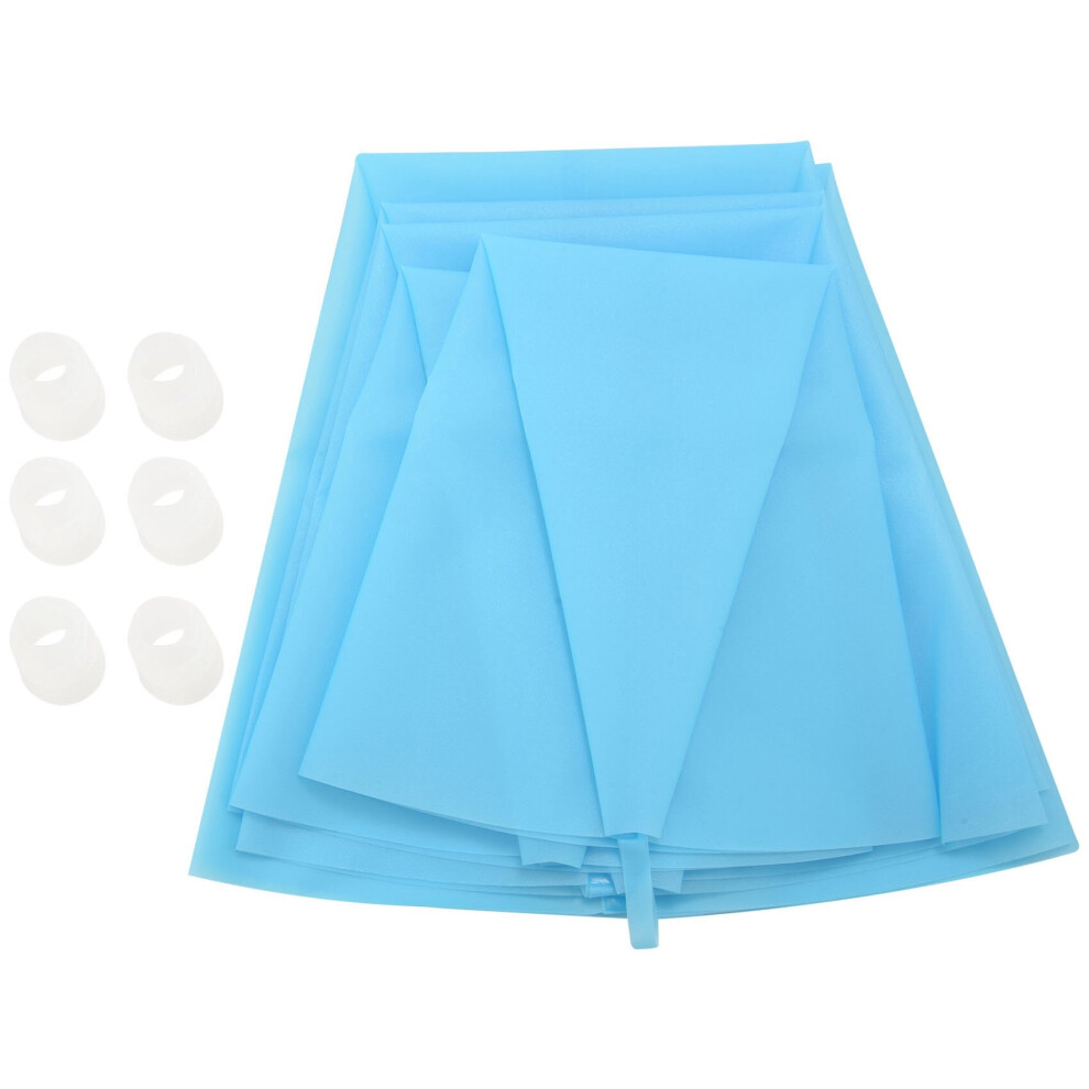 Silicone Pastry Bags, 3 Sizes - 6 Couplers