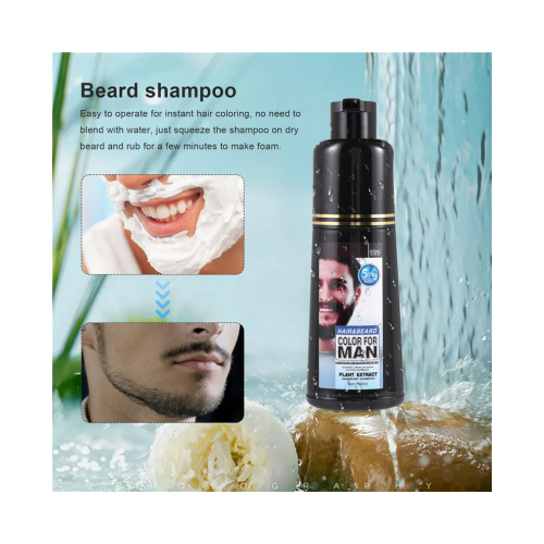 CNNOTEPAD Permanent Beard Dye Shampoo for Men to Remove Dying Hair 200ml 2