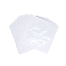 Fundas para CD y DVD, fundas de papel para DVD y CD, soporte con solapa transparente para ventana, color blanco,