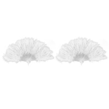 2X naisten höyhenet 1920-luvun burleskiasusteet - valkoinen