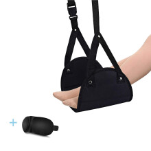 Ergonomic footrest, travel footrest, airplane leg rest, flight foot hammock under