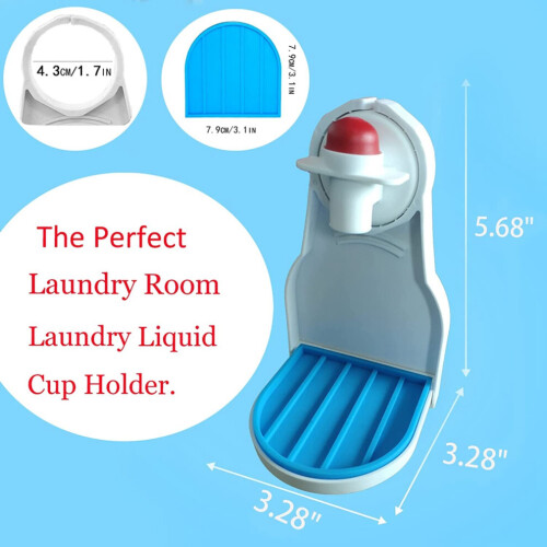 Wasmiddelbekerhouder, wasbekerhouder, lekbak, met blauw kussen, set van 2 1