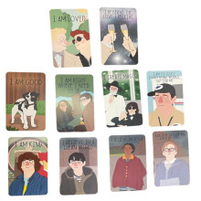 Paquete de 20 cartas de profecía de Tarot, figura encantadora de profeta, buenos augurios, comedia de fantasía,