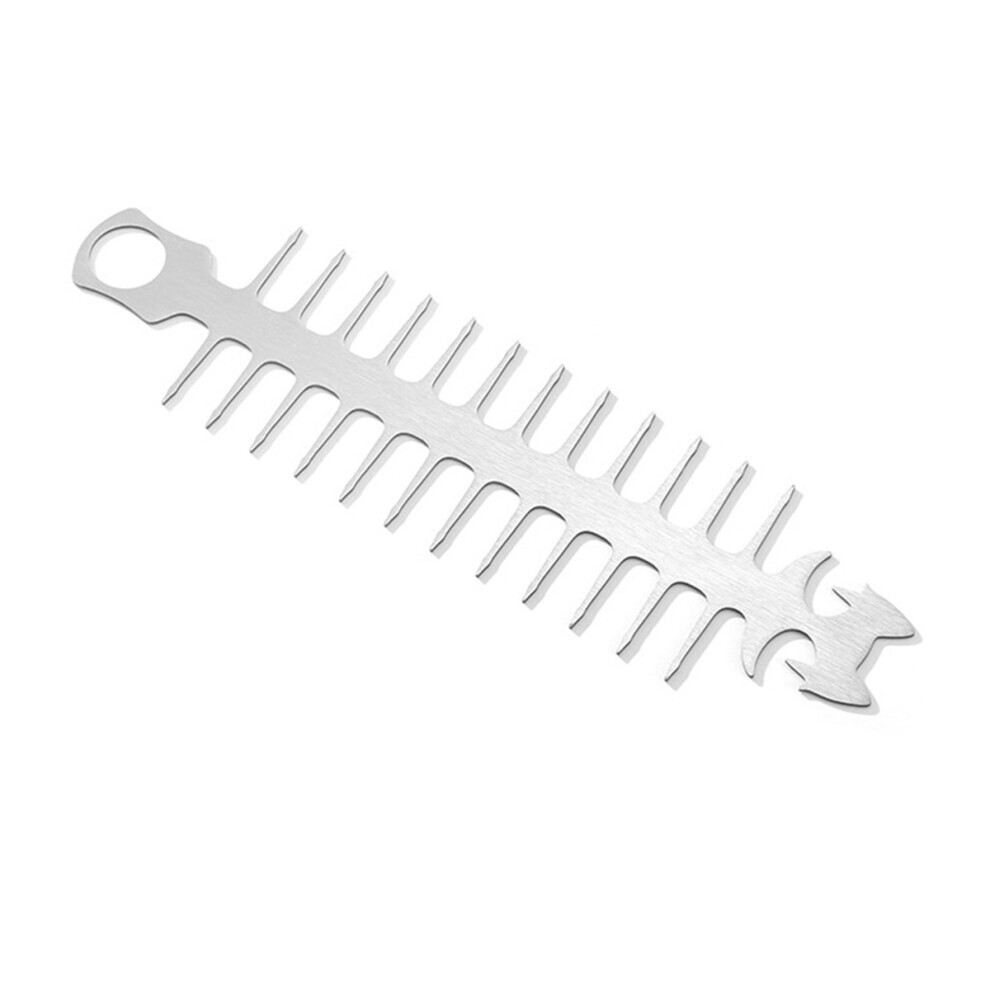 Brochettes pour griller réutilisables en forme d'os de poisson, brochettes de Barbecue de jardin et de Camping, fournitures
