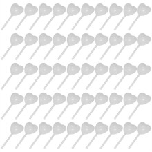 100 Stuks 4 Ml Papier Cup Pipet Knijp Druppelaar Plastic Pipet Rechthoekige Plastic Squeeze Transferpipet Hart