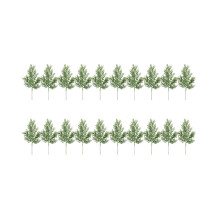 20 piezas hojas de ciprés verdes artificiales, hojas de aguja de pino, ramas, decoración de Navidad, boda, hogar,