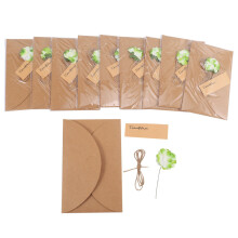 10 Stück Grußkarte, selbstgemachtes Retro-Kraftpapier, leere Umschläge, Postkarte für Geburtstagsgeschenk, Muttertag,