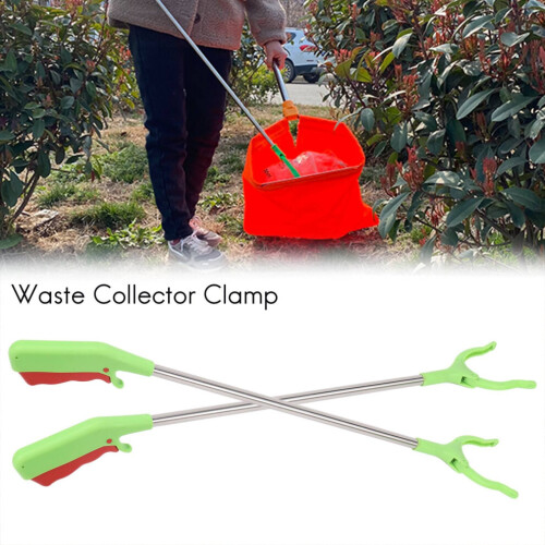 2X Clamp Waste Collector Garbage Claw Garbage End Tool Garden 60CM 1