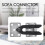 Conector a presión para muebles seccionales, estilo cocodrilo, 2 uds. 2