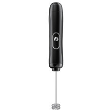 Handmixer-Schaummacher, batteriebetrieben, tragbar, kabellos, Schäumer, Schneebesen, Küchenbesen, Werkzeuge, Schwarz