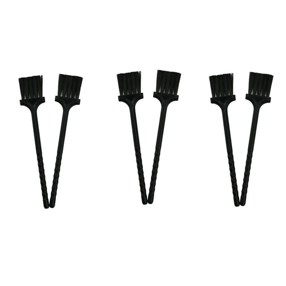 Brosse de cuisine multifonctionnelle, 6 pièces, brosse de nettoyage, clavier, poussière, Nylon noir, plastique, petite brosse