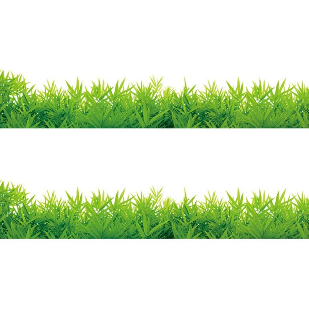 Autocollant mural en herbe verte, 2 pièces, décoration murale amovible, imperméable, pour chambre à coucher, DIY bricolage