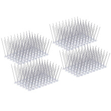 20pcs/box Bird Spikes Stainless Steel Bird Deterrent Spikes Cover for Fence Railing Walls Roof Yard