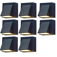 8X 3W moderne minimalistische buiten waterdichte wandlamp LED buiten tuindeur licht balkon balkon warm wit