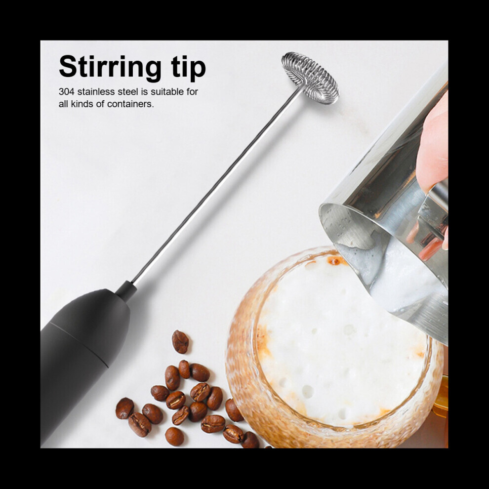 Electric Mixer Egg Beater Kitchen Food Stirrer Coffee Cappuccino Creamer Whisk Blender -White Black-image-OPC-PG79Z9R-NEW