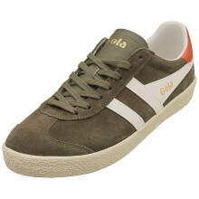 (7) Gola Medallist Mens Fashion Trainers in Khaki Off White