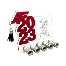 (Red, One size) Hot Sale Creative Congrats Grad Card Holder Diy Graduation Money Holders Tiered 100% New
