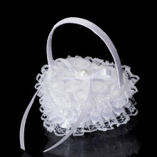 (D, One size) Promotion Romantic Rose Wedding Ring Pillow Cushion, Wedding Ring Box Ring Bearer Pillow Cushion Gift Ring Box Case Holder Decor Jewelry Boxes
