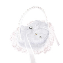 (B, One size) Promotion Romantic Rose Wedding Ring Pillow Cushion, Wedding Ring Box Ring Bearer Pillow Cushion Gift Ring Box Case Holder Decor Jewelry Boxes