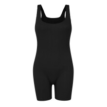 (S, Black) 100% Brand New Womens Gym Jumpsuit Romper Playsuit Yoga Bodysuit Fitness Sports Pants Shorts