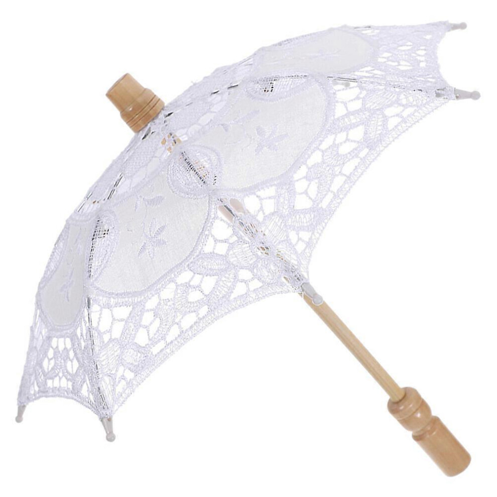 Oltyutc (As Show, One Size) Bride Lace Umbrella Wedding Umbrella Bridal Umbrella Wedding Parasol Wedding Photo Prop