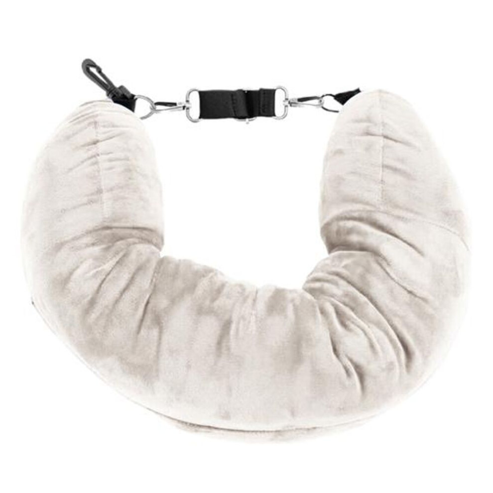 (beige) Stuffable Neck Pillow For Travel, Clothes Stuffable Travel Neck Pillow, Neck Pillow Case Cover, Self-fillable Tube Pillow, Travel Pillow Case Cover