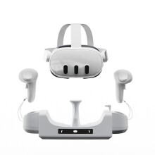Charging Base For Meta Quest 3 VR Headset Controller Charger Station With LED Indicator Grip