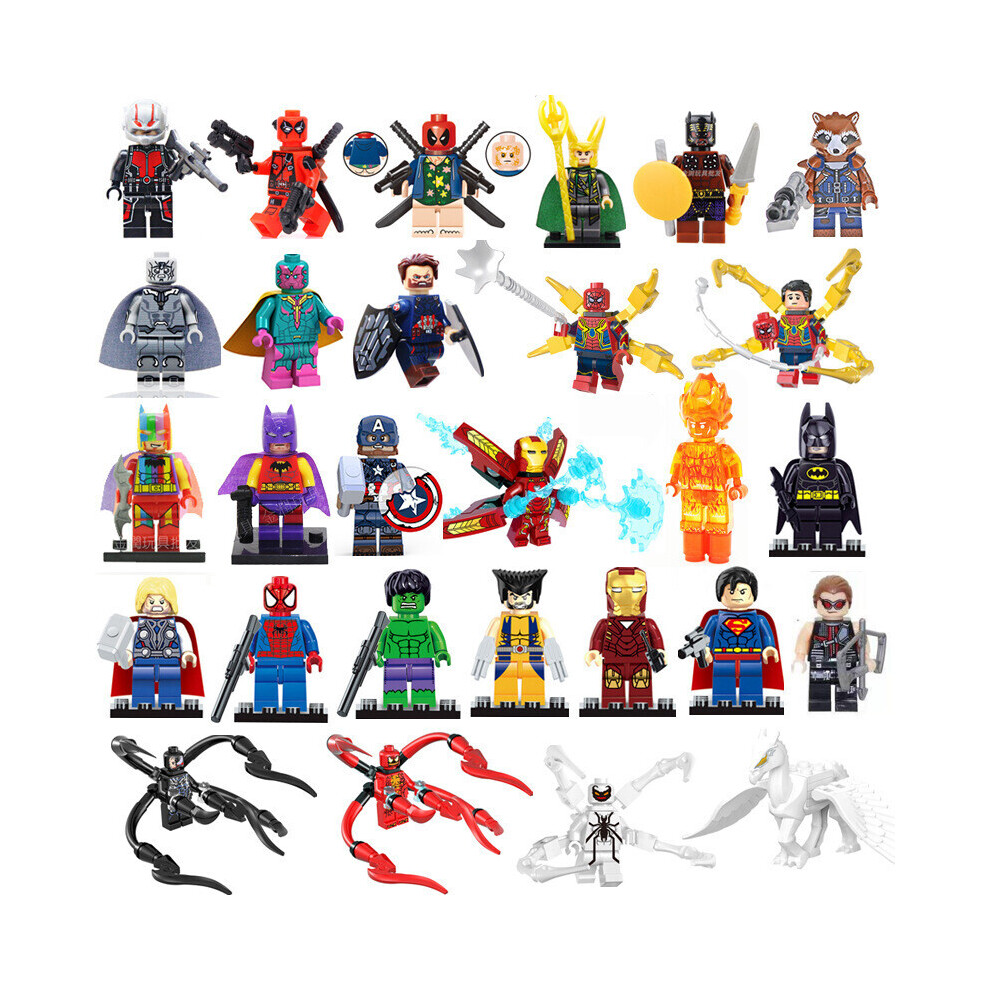 10Pcs Random Marvel Superheroes Mini Figuras Bloque Juguetes Fit Lego-image