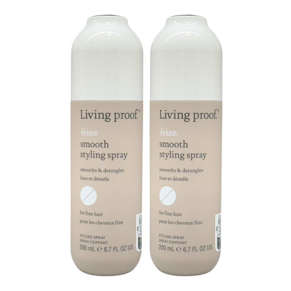 Living Proof No Frizz Smooth Styling Spray 6.7 Oz (Pack of 2)