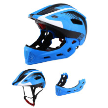 (White) Kids Detachable Full Face Bike Helmet Breathable Ultralight Cycling Sports Safety Helmet For Bicycle Skateboard Scooter Roller Skating