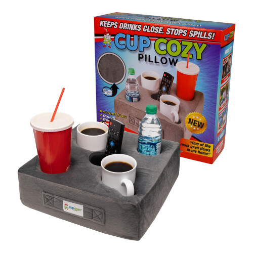 Cup Cozy Deluxe Pillow (Γκρι) *Όπως φαίνεται στην TV* - Ο καλύτερος θήκης ποτηριών!