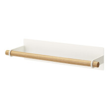 Yamazaki Home Portasciugamani magnetico in carta o portapiatti - Acciaio + Legno Bianco per la cucina