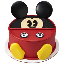 DecoSet Disney Musse Pigg Cake Topper 7-delad Topper Set med ron gonknappar och skor gjorda av livsmedelssker plast