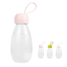 emoi BPA-vrije waterfles, 12oz/360ml schattige waterfles met draagriem, ideaal voor kinderen jongens meisjes studenten vrouwen gezonde hydratatie-roze