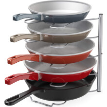 Suporte de Panelas Deco Brothers para Armário e Balcão de Cozinha, Prata