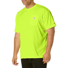 Carhartt Herren High-Visibility Force Relaxed Fit Leichtes, farbverstrktes Kurzarm-T-Shirt mit Tasche Brite Lime 3X-Large