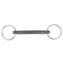 HORZE Gummimullen Mund Löst Ring Snaffle Bit - Svart - 4
