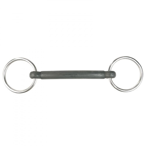 HORZE Gummimullen Mund Löst Ring Snaffle Bit - Svart - 4