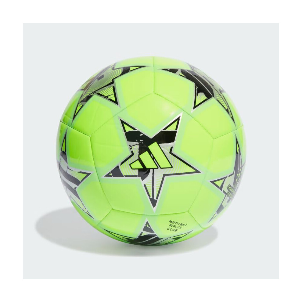 adidas UCL Club Soccer Ball Solar Green/Black/Silver Metallic 5