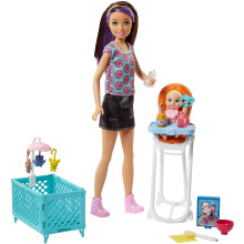 Barbie-lastenvahtileikkisetti Skipper Friend Doll -vδrinmuutolla Baby Doll -syφttφtuolin pinnasδnky ja teematarvikkeita 37-vuotiaille