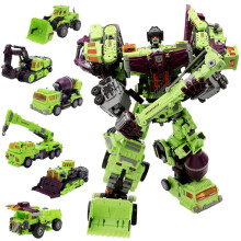NBK Deformation Oversize Spielzeug Roboter Zerstörer Engineering Kombinierer 6 in 1 Actionfigur Auto Truck Modell Geschenk für Kinder
