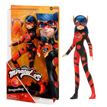 Miraculous Ladybug Dragonbug 26,7 cm groe Modepuppe mit Lonng Kwami und Drachen-Stirnband von Playmates Toys