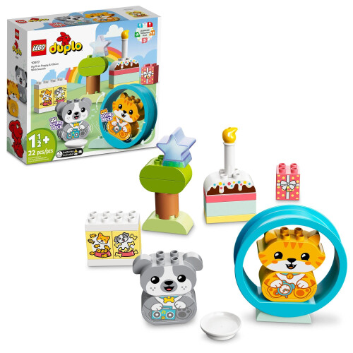 LEGO LEGO DUPLO Πρώτο Κουτάβι & Γατάκι με Ήχους 10977 για Παιδιά 1.5-3 Ετών