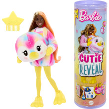 Barbie Cutie Reveal -nukke ja tarvikkeet, Color Dream -sarjan batiikkiv  rj  tty pingviiniasu ja 10 yll  tyst  , mukaan lukien v  rinvaihto