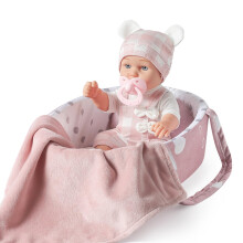 Les jouets de poupee Edollable 12 pouces avec des accessoires comprennent la sucette de lit de basse-poupee de poupee pour bebe et la couverture