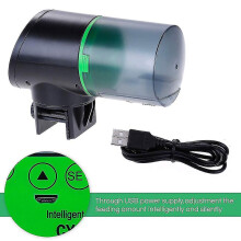 Automatic Fish Feeder Vacation Electric Auto Fish Feeder Fish Food Dispenser Usb Rechargeable Super Mute Smart Timing Rotatable Base With Lcd Display