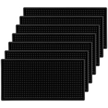 HOZEON Bar-Servicematte aus Gummi, 30,5 x 15,2 cm, rutschfeste Bar-Auffangmatte aus Gummi, dicke schwarze Barmatten f   r Arbeitsplatte, Bar, K   che